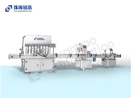 自動化膏體、液體灌裝、旋蓋、貼標生產(chǎn)線